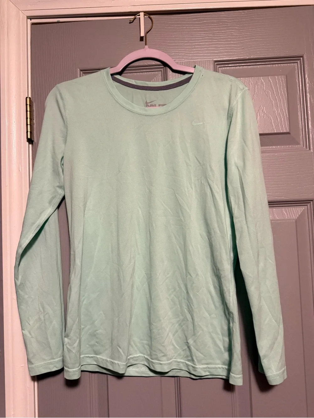 Nike Mint Green Long Sleeve Crew Tee